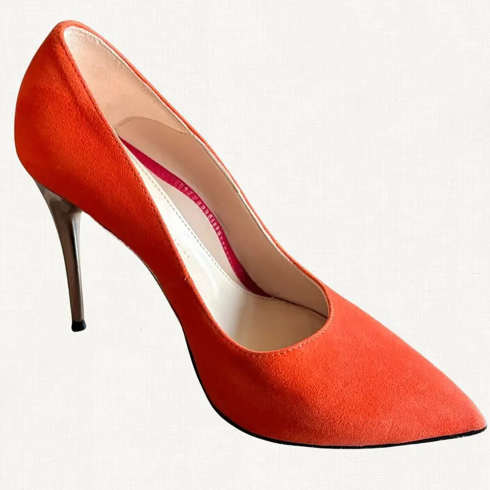 Enrico Cuini Farah Tangerine Suede‎ ALIA Pumps Size 35.5 C